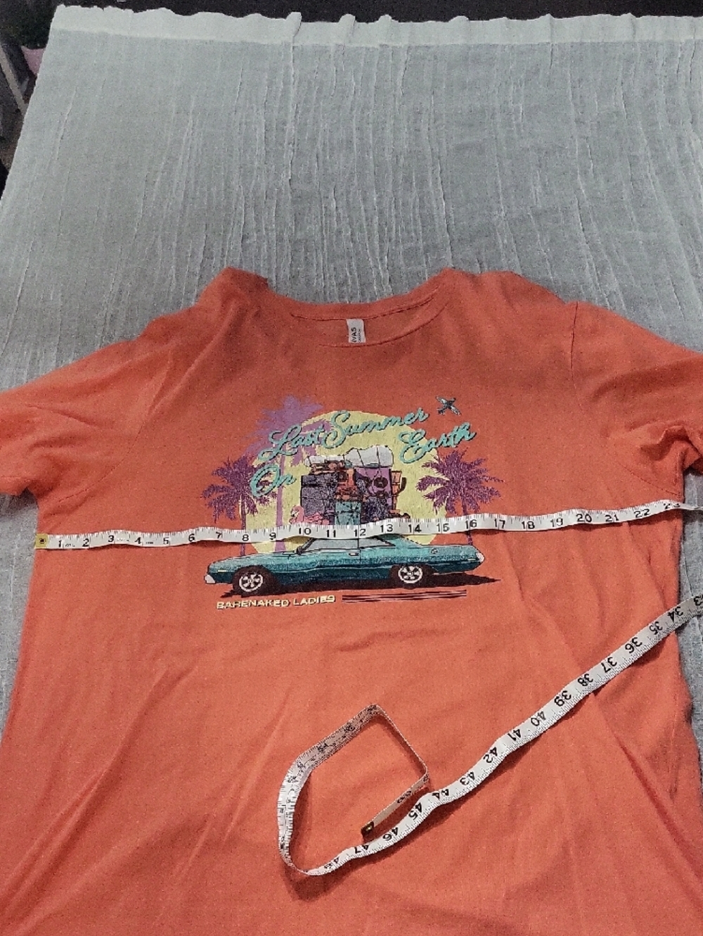 Bella+Canvas XL Bare Naked Ladies Soft Coral Crewneck Concert T-Shirt - Picture 5 of 13